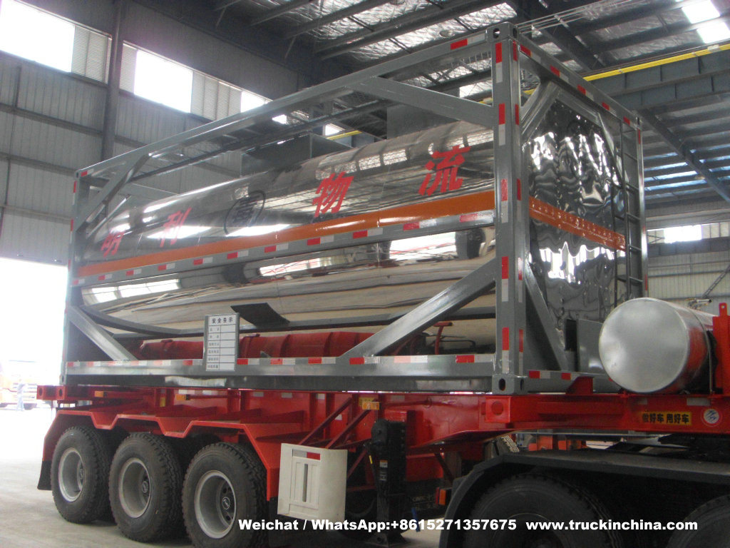20FT Stainless Steel Yellow Phosphorus Tank Container with Heating Insulated System