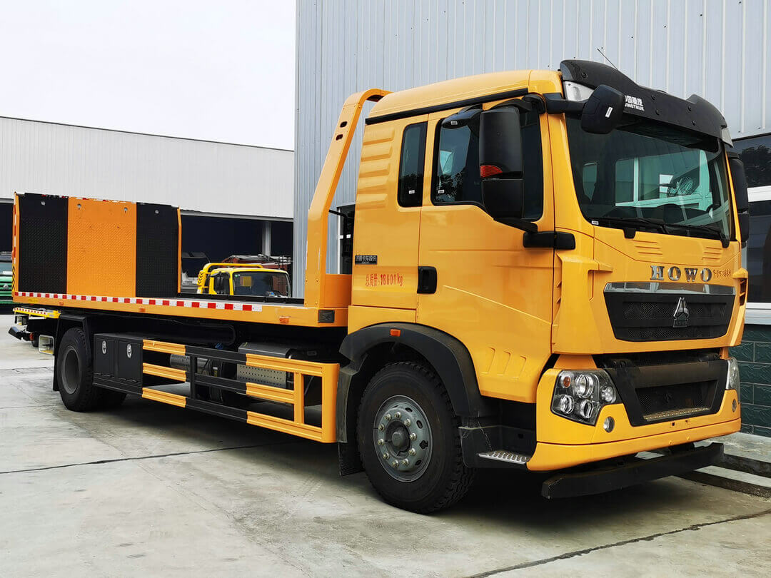 HOWO Tilt Tray Rollback Flatbed Tow Truck (4)