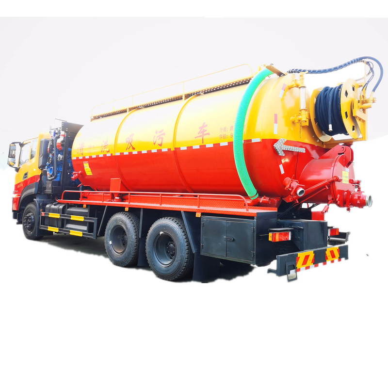 DFAC High Pressure Combined Sewer Jetting and Vacuum Truck Water Tank 7m3 Sewage Tank 9m3 Liquid Ring Vacuum Pump