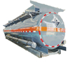 14MT Hydrochloric Acid Chemical / Acid Tank Trucks Body For Sale PE Liner 16mm 