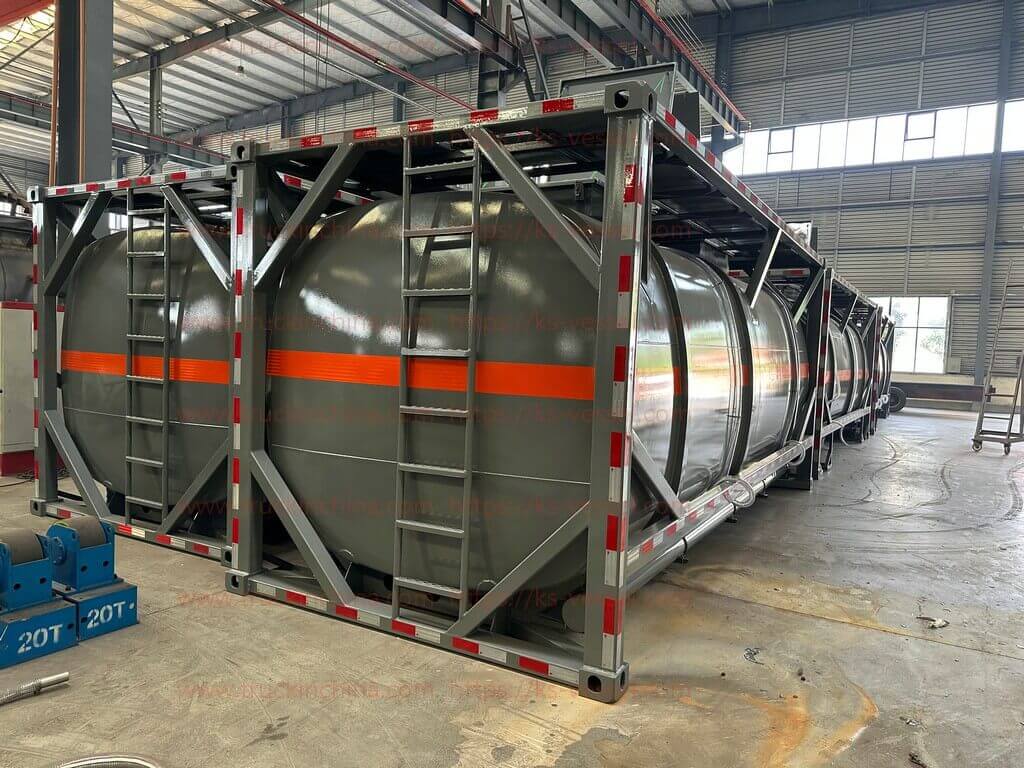 T7 T14 PE lined ISO Tank Container for HCL PAC Hydrochloric Acid Chemical Poly Aluminum Chloride (108)