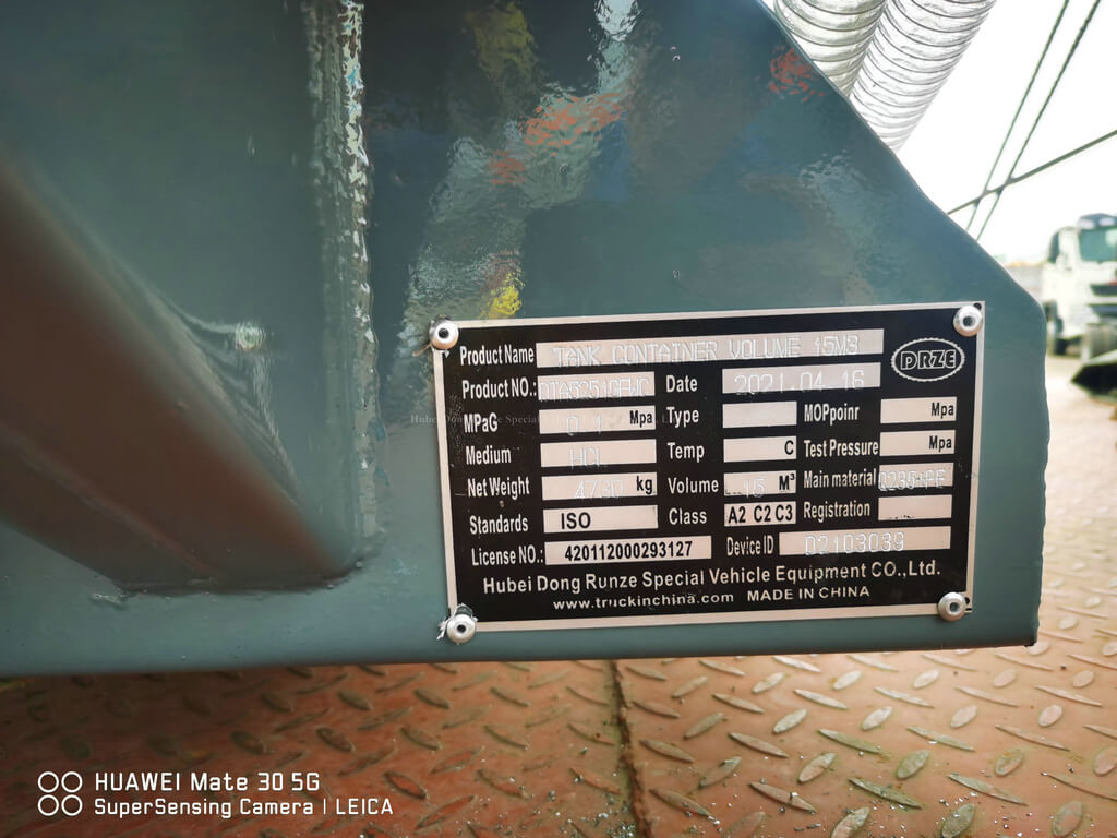 Lined PE tank 15cbm Hydrochloric acid lorry tanker (86)