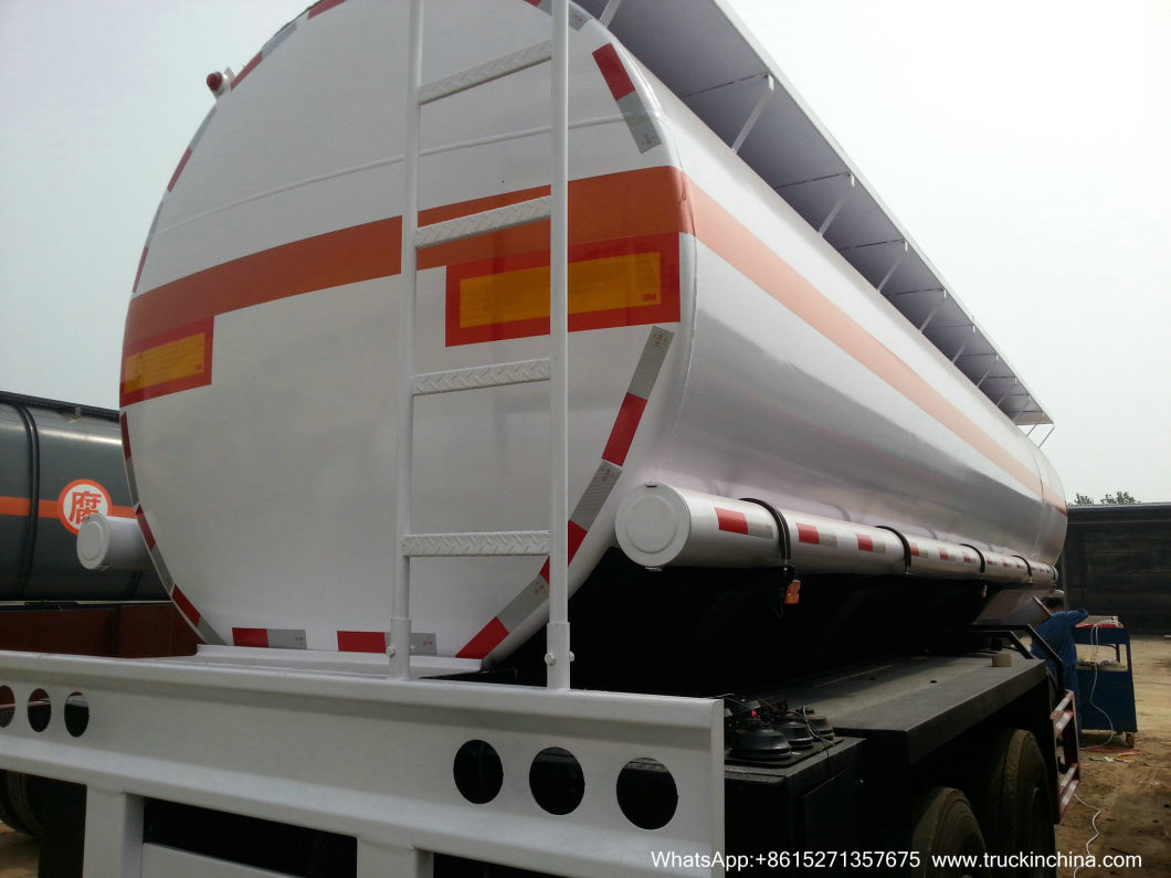 2 Axles Dilute Sulfuric Acid Tank Trailer Dangerous Acid Tank Trailer (DUAL AXLE ACID TANKER SEMI TRAILER 32T Bogie type suspension)