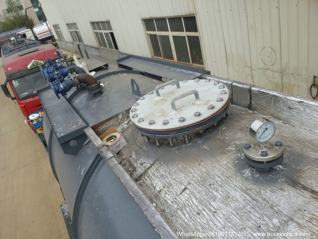 3 Axles Ammonium Hydroxide Tanker Trailer (Steel Tank Lined PE For Ammonia Water, Hydrochloride Acid, Pickling Waste Water, Chemical Liquid 8000USG -10000USG)
