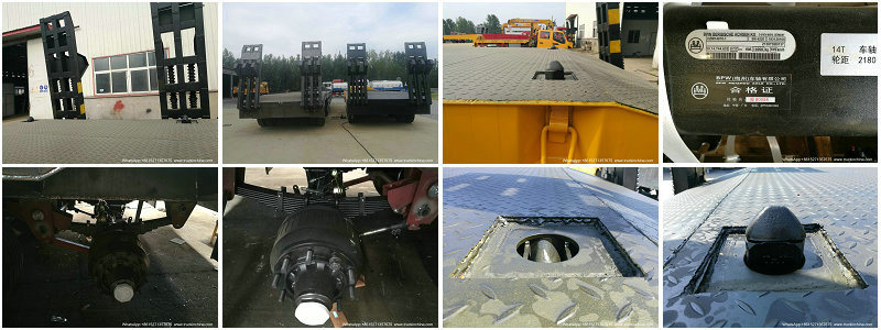 3 Axles Lowbed Trailer 45/60/80/100ton Gooseneck Low Platform Semi-Trailer (Low Bed Trailer Dimensions Truck)