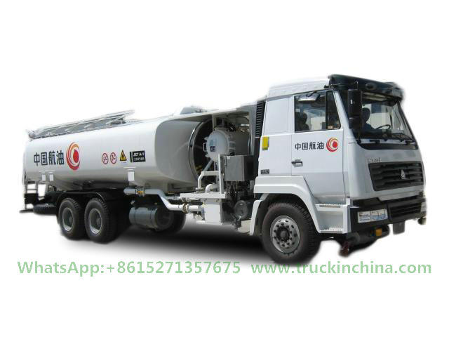 Sinotruck HOWO 21500L Aircraft Tanker (Aviation Kerosene, Gasoline, Jet A-1 Oil Refueler Aircraft Tanker Reel Refueling 1200L/Min Refueling Platform Lifting 4m)