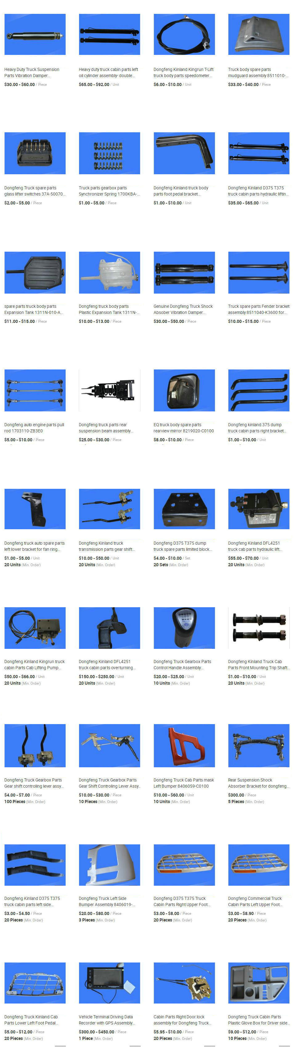 Dongfeng Truck Parts (Cabin Accessories)