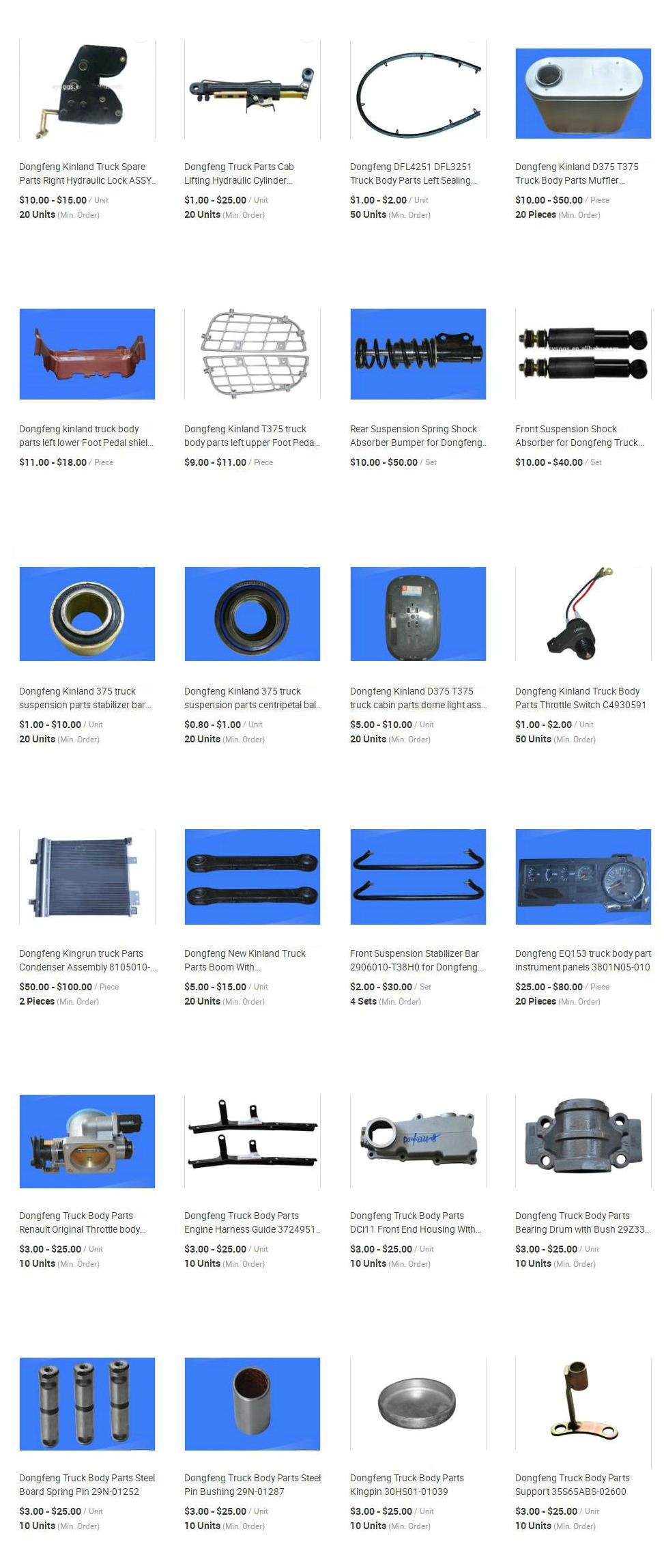 Dongfeng Truck Parts (Cabin Accessories)