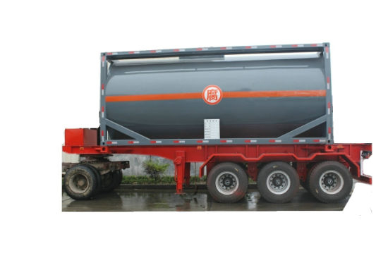 Sodium Hypochlorite Transport ISO Tank Containers 20FT (21Ton Bleach Tanks, NaOCL Tanks, Javel Water Tank Steel Lined LDPE)