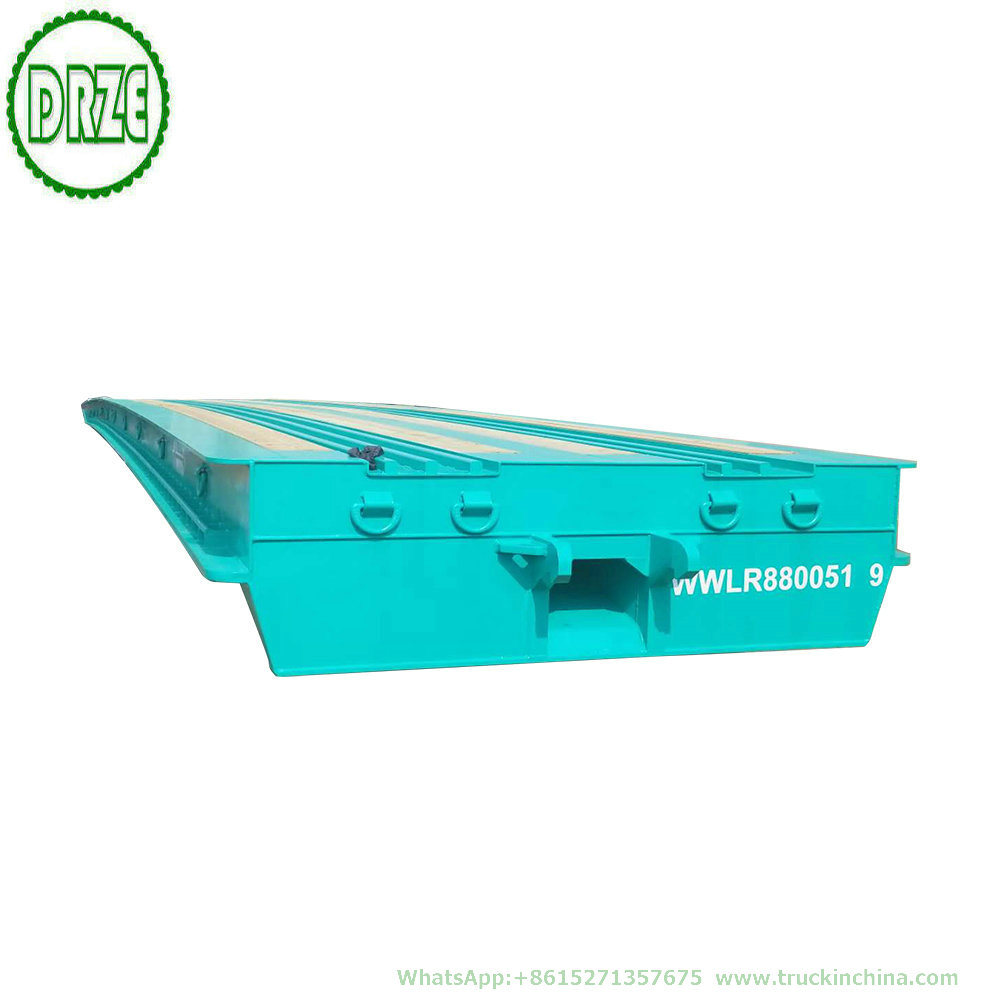 Customizing Multi Axle Modular Lowboy Semi Trailer with Hydraulic Suspension Steering 3 Axles 12 Wheels Low Bed Semi Trailer