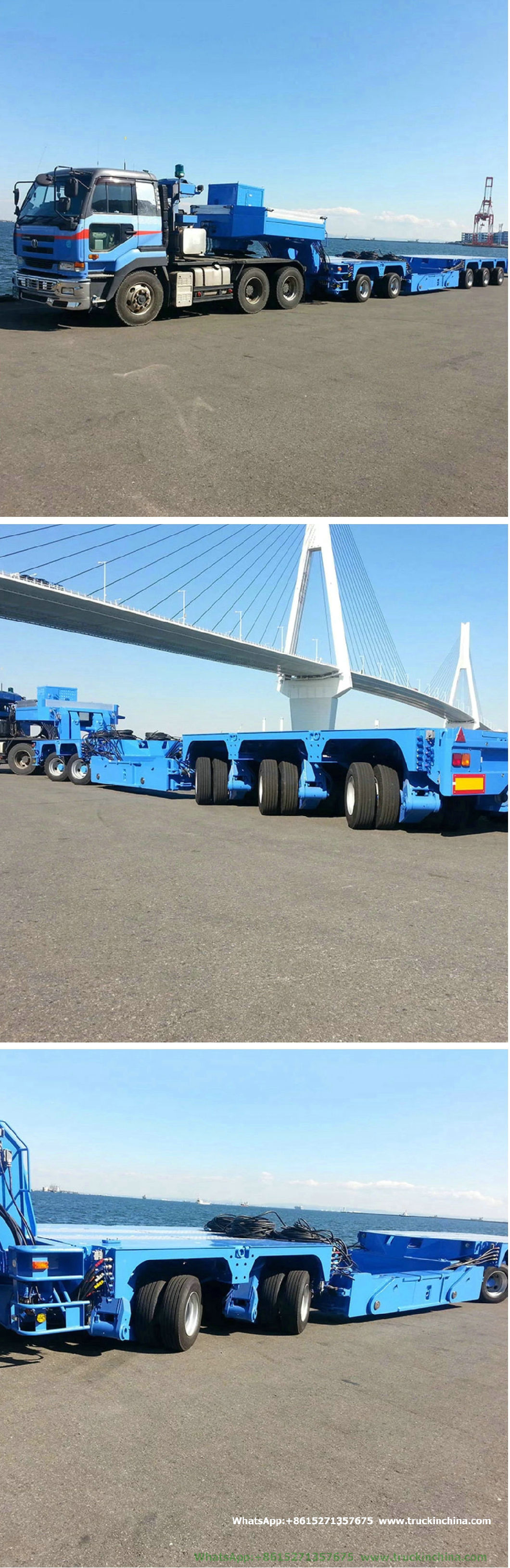 Customized Heavy Haul Multi Axles Modular Trailer 120 Tons Low Bed Trailer