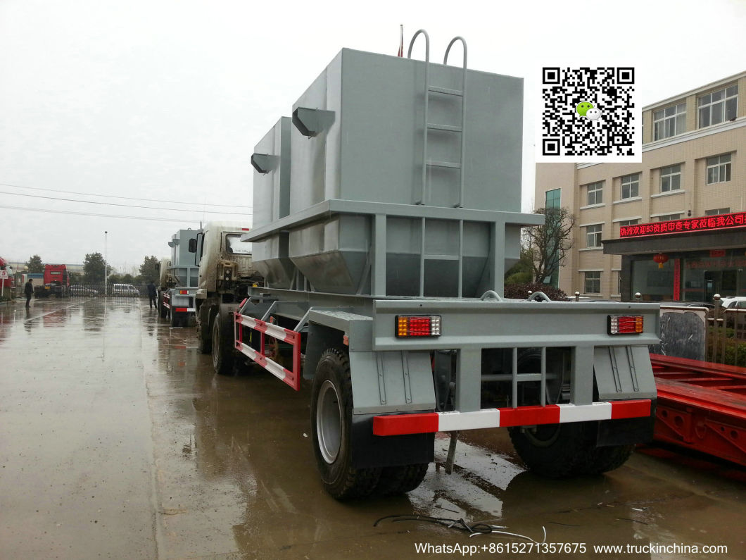 Customized Bulk Trailer Truck (1 Axle For Bulk Powder, Bean, Feed, Zinc Oxide Hopper Grain Distance Transport)