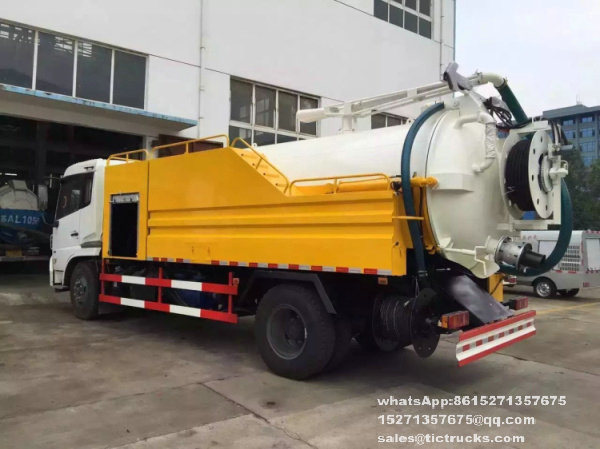 King Run Sewage Suction Truck Combined with Sewer Jetting Cleaning Truck (8cbm -10 cbmLHD -RHD)