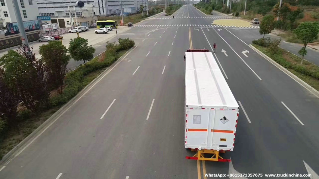 Customizing 3 Axles Insulated Van Explosion-Proof Blasting Goods (Explosive Detonator, Blasting Cap) Transport Trailer