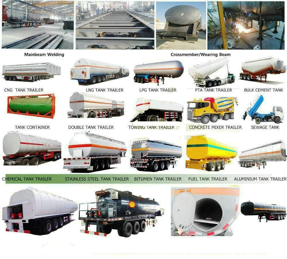 Tri Axles Trailer Tanker with Insulation Layer for Heat Bitumen, Liquid Asphalt, Coal Tar Oil, Crude Oil Transport Tank Capacity 30, 000L-45, 000liters 12wheels