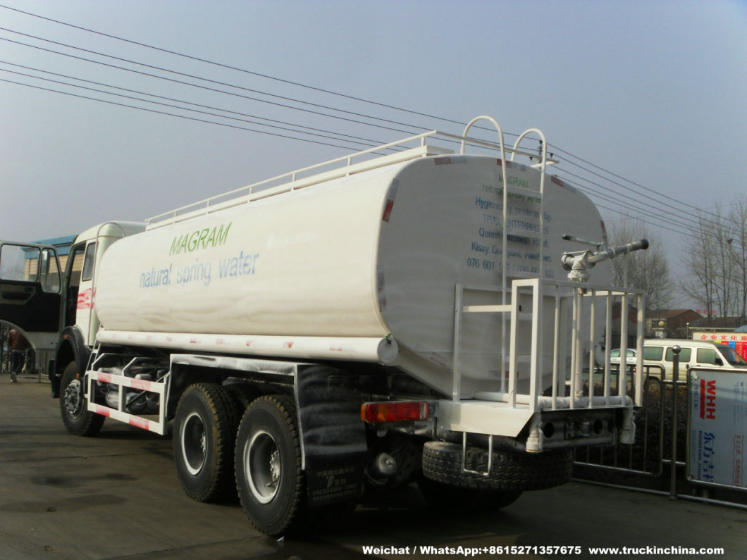 Beiben Truck Mounted Water Tank 20t-25t (Stainless Tank for Potable Water, Fresh Water, Produced Water, Spring Water with Water Bowser)