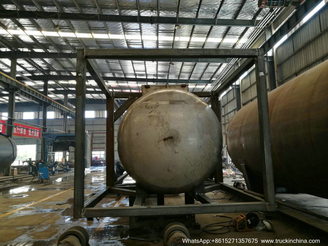 40FT Sulfur ISO Tank Container (Insulated Cladding Stainless Steel 316L Tank for Liquid Molten Sulfur Transport Storage)
