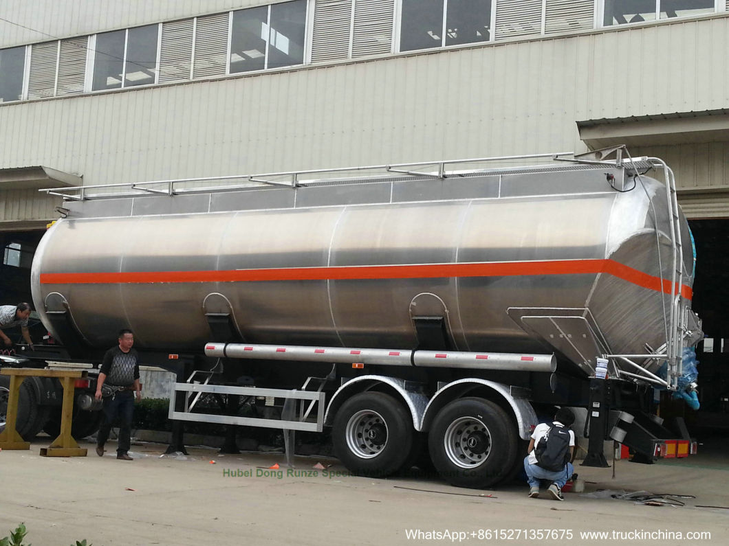 Wheat Flour Bulk Tanker with Tipping Hydraulic Cylinder (6000USG-10000USG Wheat, Flour, Bulk Powder Aluminum Alloy Tipper Tanker Truck)