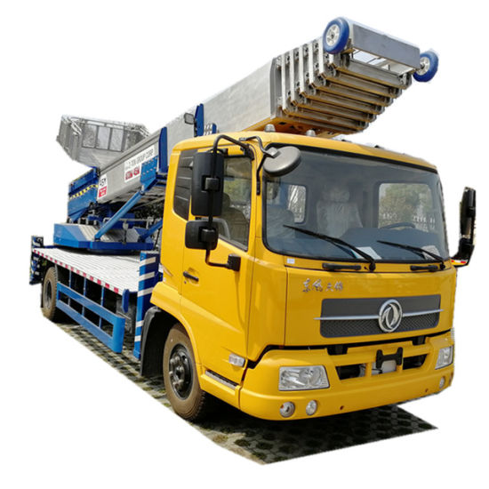 Truck Mounted Telescopic 38 Meter Platform Ladder (Ladder Truck For House Moving Goods Lift and Download Basket)