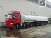Dilute Sulfuric Acid Tank Trailer (3 axles Semi Trailer 19900Liters, 22400liters, 32000L Steel Lined LLDPE Acid Tank)