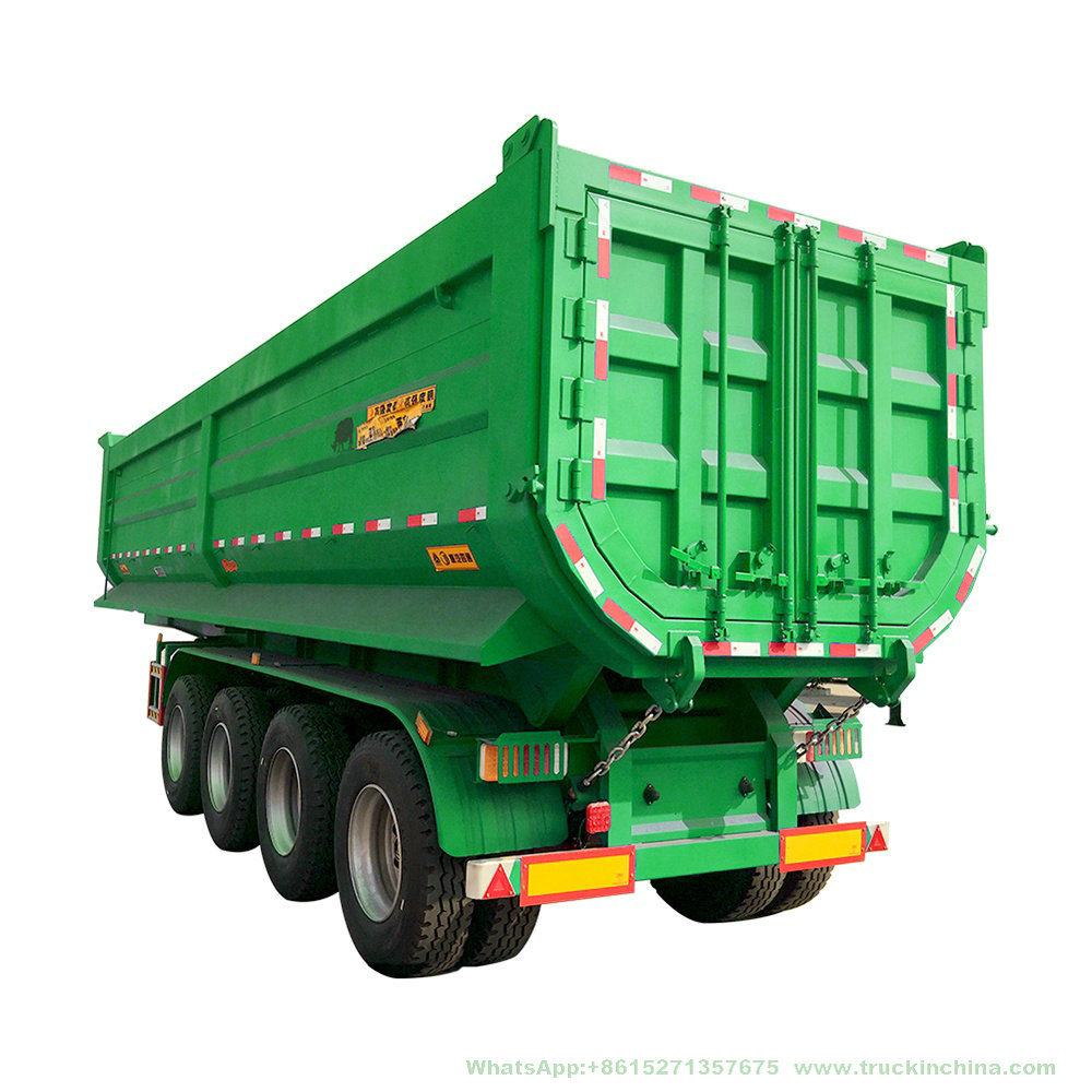 4 Axle 45 Cubic Meters Clinker and Gravel Tipper Trailer 60t~90t for Africa