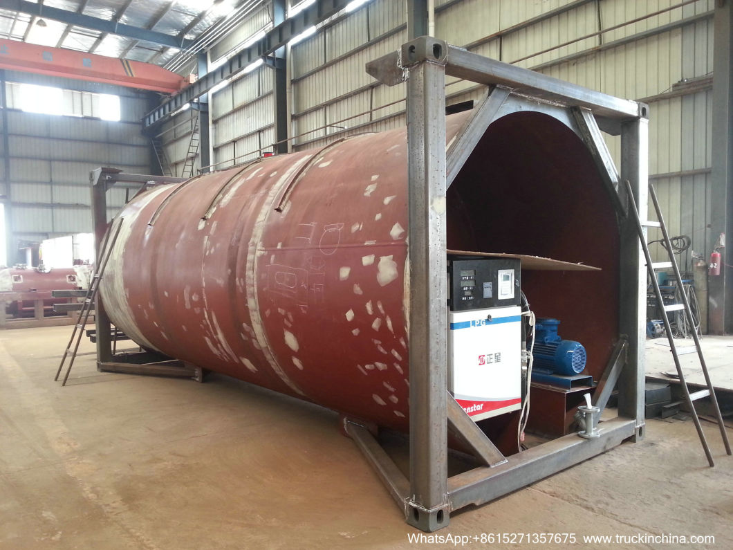 ISO LPG Propane Gas Tank Container 30FT (30000L Pressure Vessel Liquid Sulfur Dioxide, Lquid Gas, Isobutane, Dimethyl Ether 15-20T)