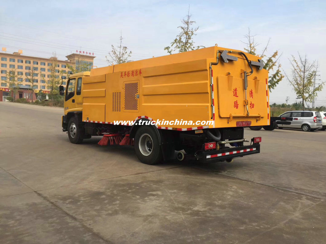 Japan Brand New I. S. U. Z. U Ftr Road Sweeper Truck 6 Cbm Garbage +7 Cbm Water Stainless Steel 304
