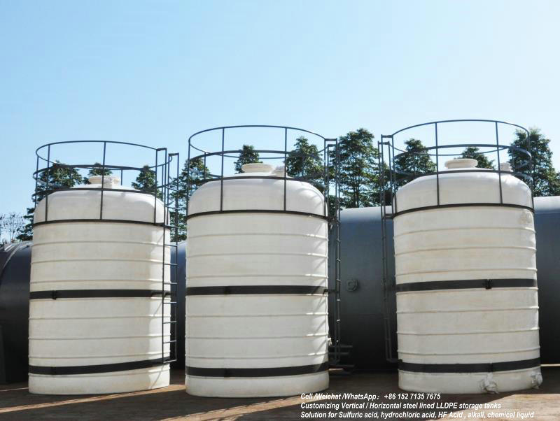 13200 Gallon Hydrochloric Acid Storage PE Tank (Vertical/Horizontal LLDPE Tank Sodium Hypochlorite, HCl Acid 10566Gal, 7925Gal, 5283Gal, 3962Gal, 2641Gal)