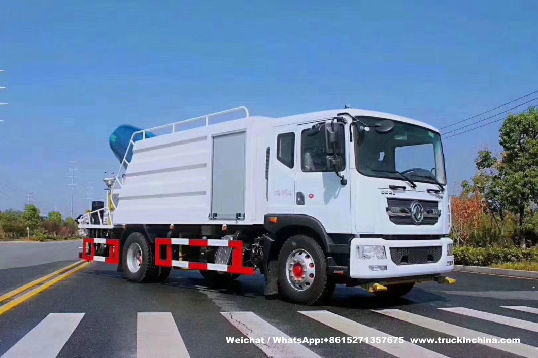 10 Tons Multifunctional Dust Suppression Vehicle Disinfection Pesticides Spray Fog Cannon Tanker (60M -80M Cannon)