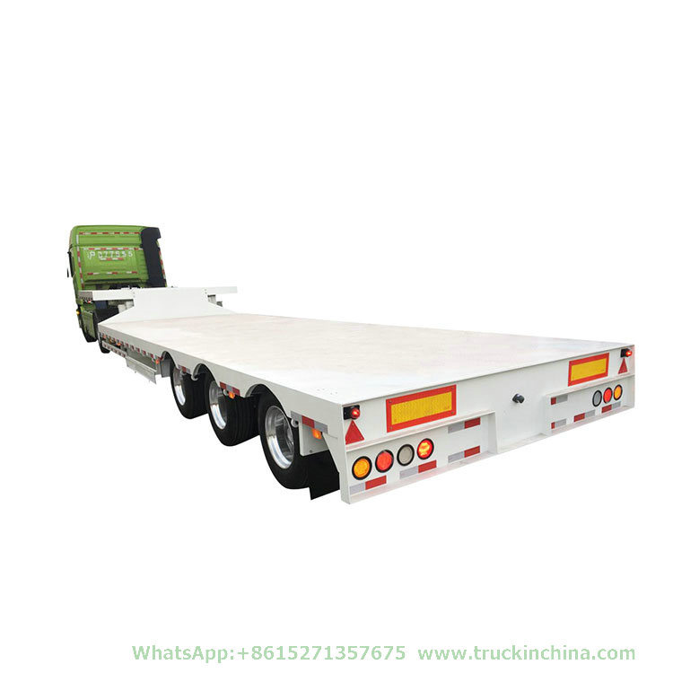 40t 2 Axles Gooseneck Low Bed Platform Semi Trailer Gooseneck Detachable Hydraulic Lowbed Lowboy