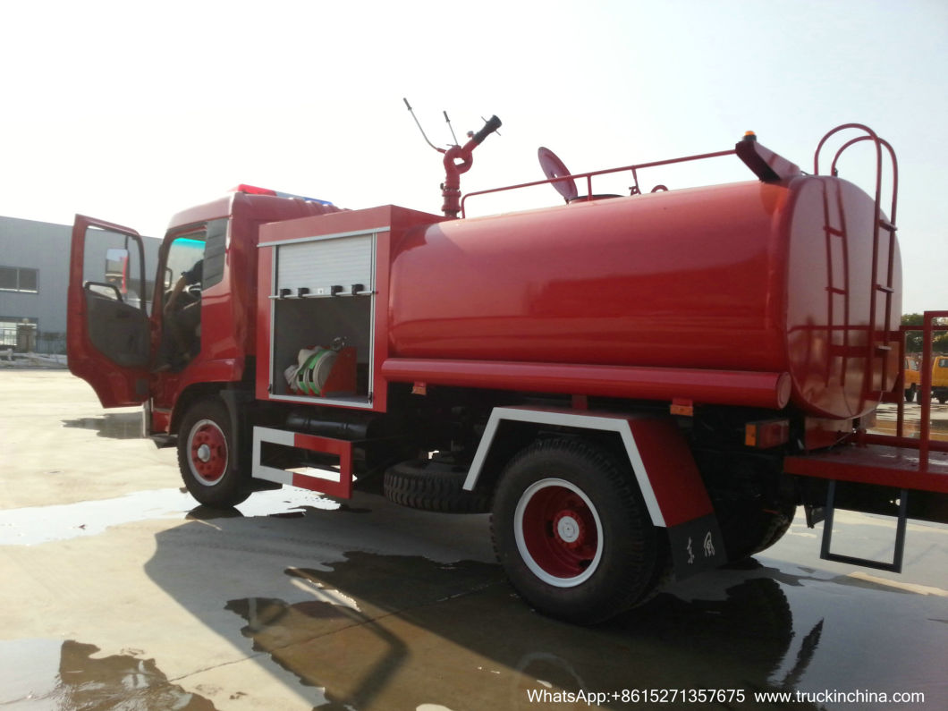JAC 6 Wheels Drive 6 Ton Water Tanker Mounted with with Fire Water Pump and Fire Monitor Water Cannon Spray 50m