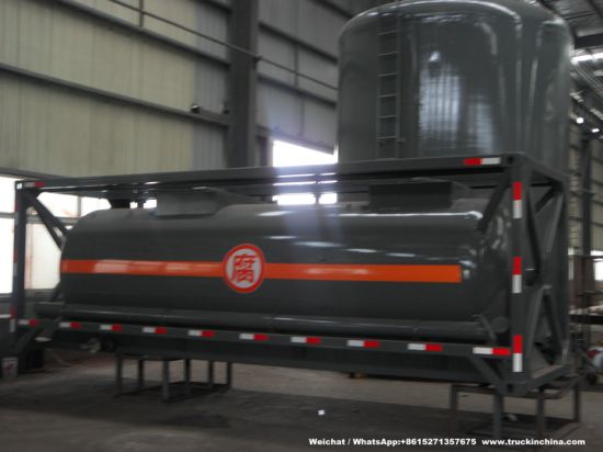 Reagent Sulfuric Acid 20FT ISO Tank Container 17500L (H2SO4, FeCL3 Ferric Chloride, Cupric Sulphate Reagent, PAC Steel Lined PE Tank)