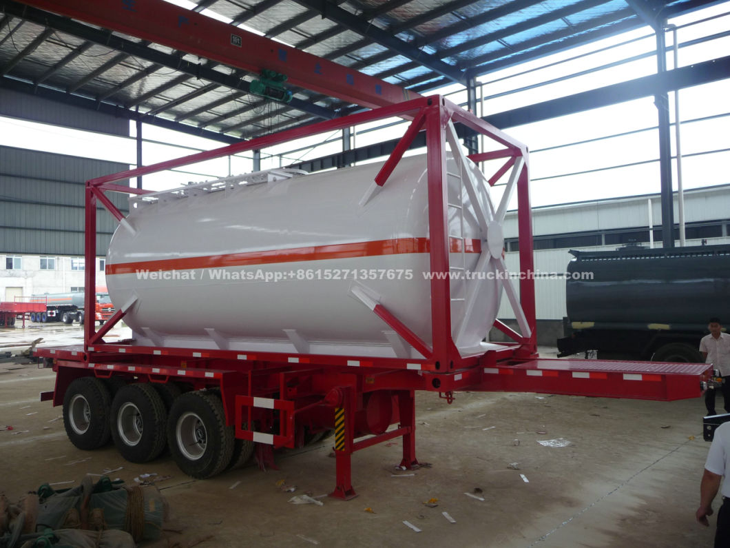 Sihcl3, Ticl4, Sicl4, Pcl3, Nacn 20FT ISO Tank Container Class 3 Toxic Chemical Storage Pressure Vessel