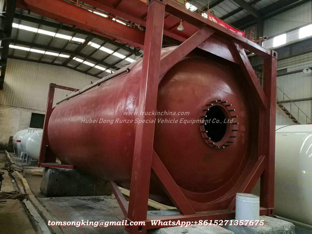 20FT Pressure Tank Container for Liquid Ammonia Un1005 Liquid Nh3 (IsoTank Ammonia, anhydrous) Road Transport