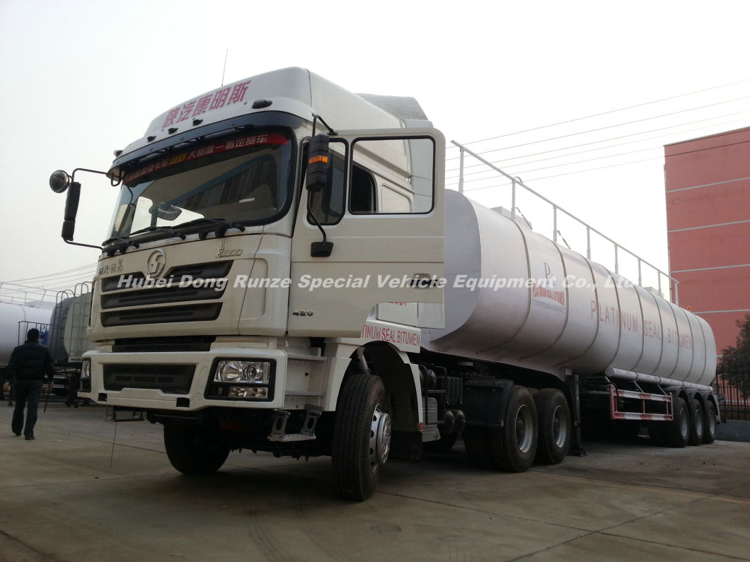 Insulated Bitumen Tanker Trailer Semitrailer 50cbm (Asphalt Tank) with Two Burner Heater