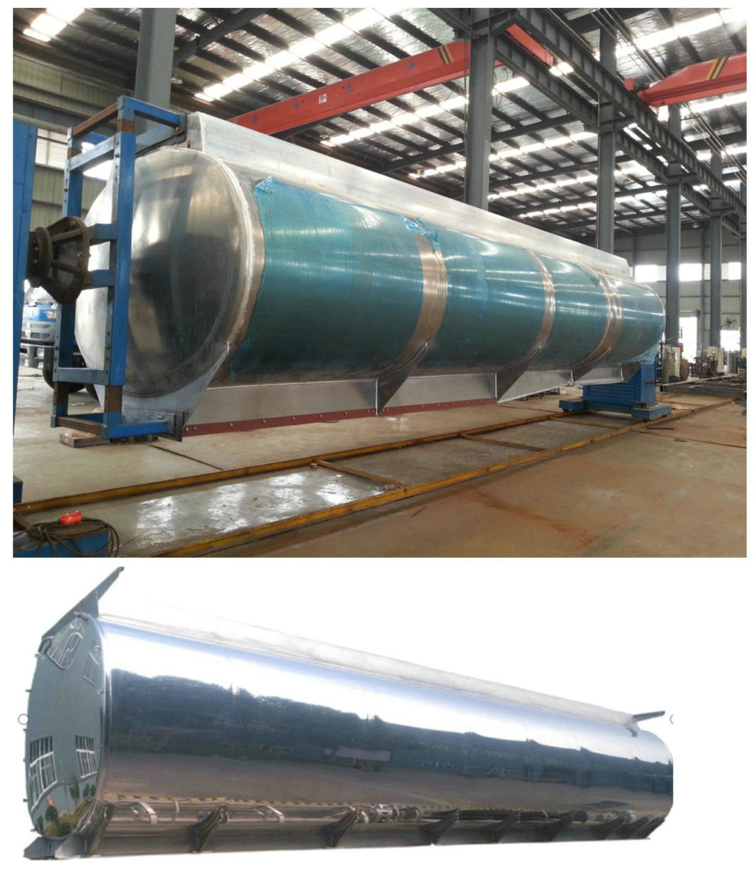 Aluminium Fuel Tankers 45000liters 6compartments Tank Body (No Suspension And Axles, No Landing Gears)