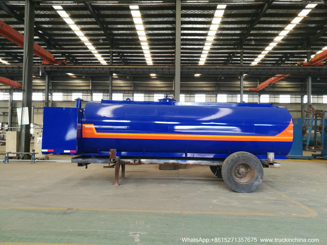 Mobile Bitumen Truck Tanker Upper Body (9m3 Hot Asphalt Tank Insulation 80mm RockWool, Wraped Stainless Steel With Baltur Diesel Oil Burner Generator)
