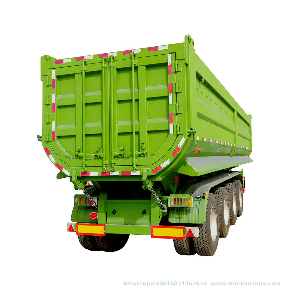 4 Axle 45 Cubic Meters Clinker and Gravel Tipper Trailer 60t~90t for Africa
