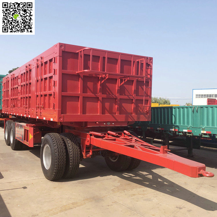 Customized 2-3 Axles Drawbar Full Trailer Dolly Trailer (Cargo Stake 10T -40T)