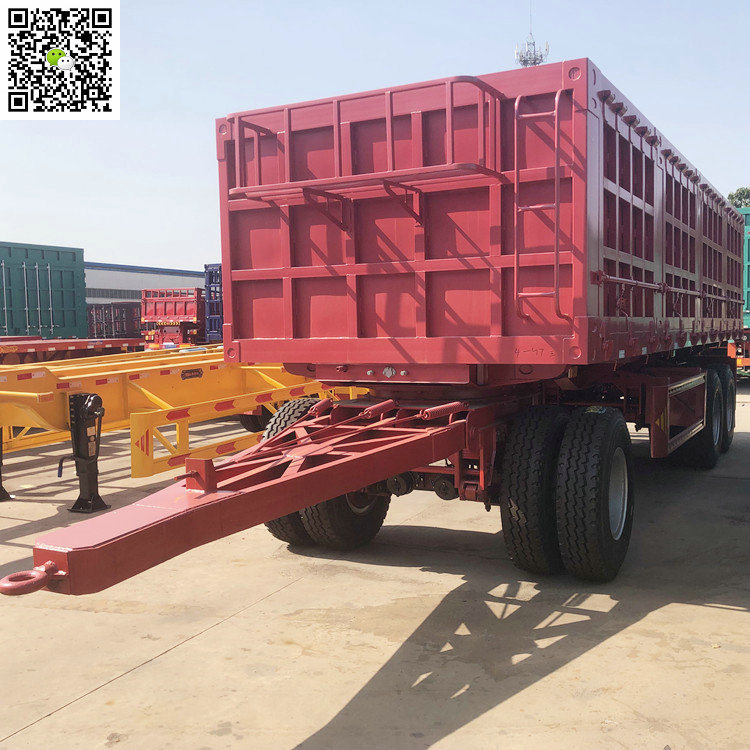 Customized 2-3 Axles Drawbar Full Trailer Dolly Trailer (Cargo Stake 10T -40T)