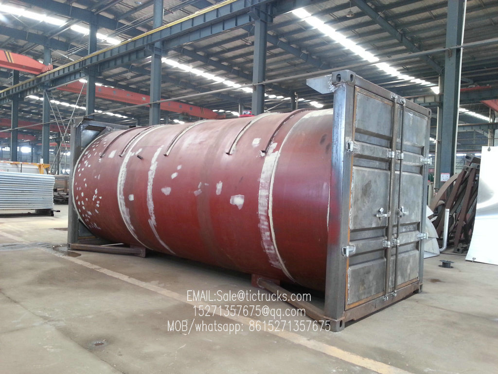 20FT ISO LPG Tank Container for Liquid Propane, Cooking Gas, Dem, Isobutane 24kl -40kl Custermizing Container Trailer Mounted 