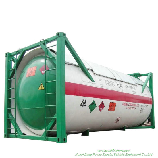 20FT ISO LPG Tank Container for Liquid Propane, Cooking Gas, Dem, Isobutane 24kl -40kl Custermizing Container Trailer Mounted 