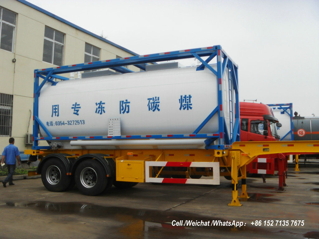 Automotive Antifreeze ISO Tank Container 20FT (Steel Lined Plastic -LLDPE For Storage Ethylene Glycol, Diethylene Glycol Antifreeze)