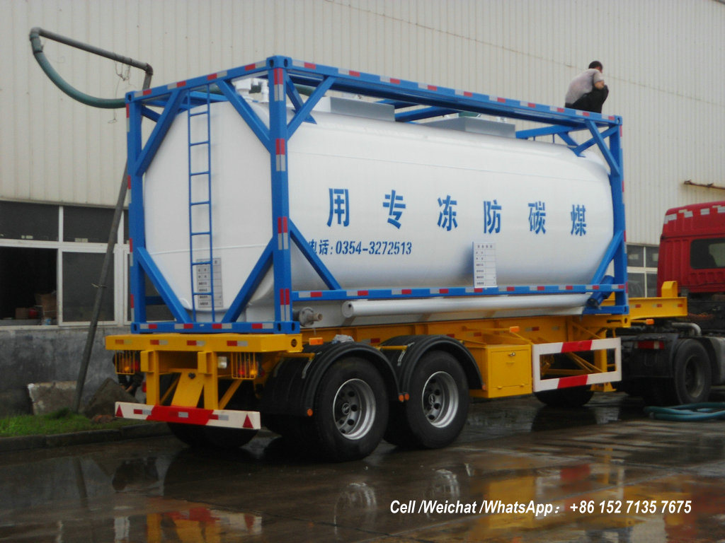 Automotive Antifreeze ISO Tank Container 20FT (Steel Lined Plastic -LLDPE For Storage Ethylene Glycol, Diethylene Glycol Antifreeze)