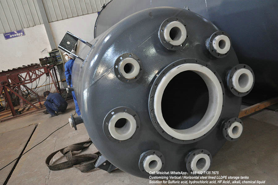 Reactor Tank (Chemical Storage Reactor Tank Carbon Steel Inner lining LLDPE, Stainless Steel, PE) 1-25m3 Customize Mixer Bar Acid Mixer Tank