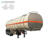 Aluminum Tanker Trailer 36000L~42000L 3 Axle Transport Food Cooking Oil Edible Oil