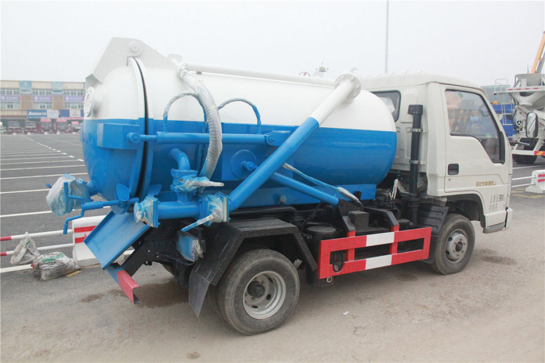 Septic Tank Truck Forland 3000 Liters Mini Fecal Suction Truck Vacuum Tanker Sewer Cleaner