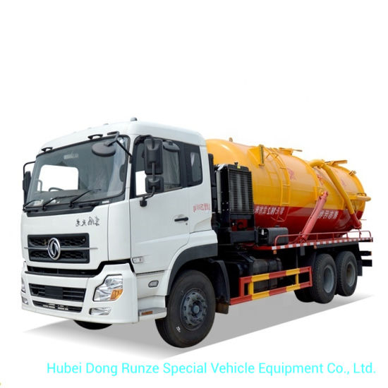 Vacuum Tanker Combined Sewer Jetting 15, 000 Liters-20, 000liters VAC Tank Mounted Water Ring High Pressure Vacuum Pump Rhd or LHD 6X4 /6X6