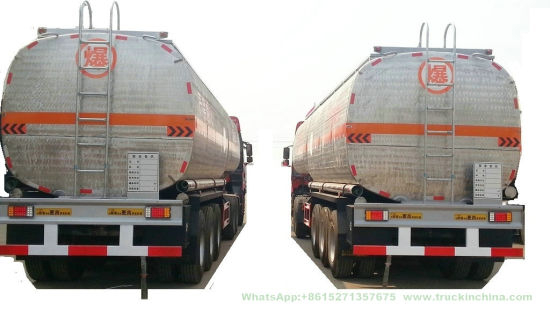 Stainless Steel 304 Food Oil Tanker Semi-Trailer 3 Axles Tank Capacity 45000L to 52000L Shell Polished