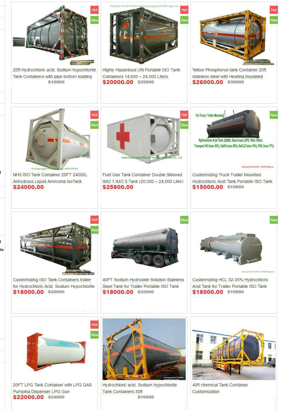 30FT ISO Tank Container for Road Transport LPG Gas Propane, Liquid Sulfur Dioxide, Lquid Gas, Isobutane, Dimethyl Ether 30cbm